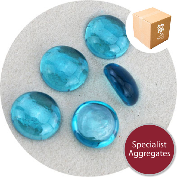Glass Nuggets - Turquoise Blue